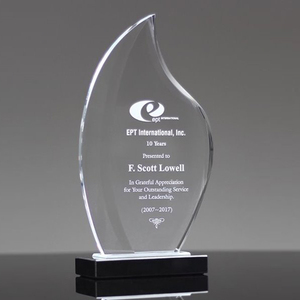 Plaques en verre à facettes en forme de flamme pour les récompenses bancaires <span class=keywords><strong>Memeto</strong></span> - Product Image 6