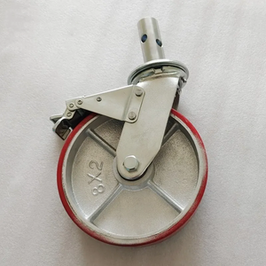 ล้อเลื่อนปรับระดับได้สำหรับโครงเหล็ก ขนาด 5 6 8 นิ้ว PU/PE บนโครงเหล็ก - Product Image 3