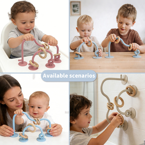 <span class=keywords><strong>Jouet</strong></span> <span class=keywords><strong>pour</strong></span> bébé en silicone sans BPA, 0-12 mois, jouets éducatifs Montessori <span class=keywords><strong>pour</strong></span> enfants avec ventouses - Product Image 3