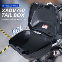 Boîte à bagages arrière SPD durable, capacité 2 casques, avec support de fixation, compatible avec Honda XADV750