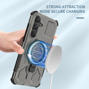 Pour S25 FE S26 <span class=keywords><strong>Plus</strong></span> Étui de téléphone transparent résistant aux chocs en TPU+PC de luxe 360 Durable Charge magnétique sans fil Métal - Product Image 5