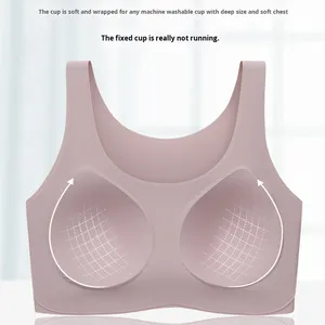 Soutien-gorge de sport d'été pour femmes, haute qualité, pour petites poitrines, sans armatures, maintien 3/4, respirant, tricoté sans coutures - Product Image 2