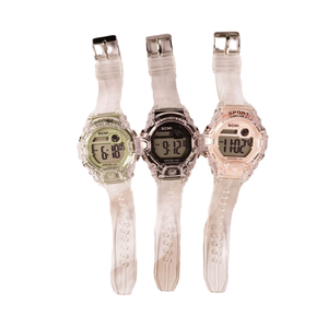 Cổ điển trong suốt của phụ nữ Macarons điện tử thể thao xem đơn giản kẹo hiển thị kỹ thuật số với phim hoạt hình nhựa ban nhạc cho sinh viên - Product Image 6