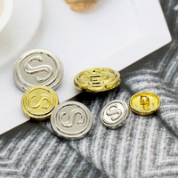 Boutons métalliques ronds personnalisés avec logo en relief, attaches cousues à la main pour costume d'affaires et manteau d'hiver