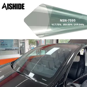 Aishide 75% VLT ความเป็นส่วนตัวสูงฟิล์ม NSN-7595 ความร้อนสูงฉนวนกันความร้อนยานยนต์นาโนเซรามิคกระจกฟิล์มสําหรับรถยนต์
