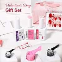 Coffret cadeau de manucure française en gel UV à base d'eau pour la Saint-Valentin, avec lampe LED et soin des ongles longue durée, non toxique