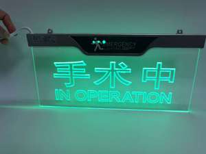 Khắc Chữ Màu Xanh Lá Cây Bảng Trong Suốt Lửa LED Chiếu Sáng Dấu Hiệu Thoát Hiểm Khẩn Cấp Với Mũi Tên Trái Hoặc Phải - Product Image 4