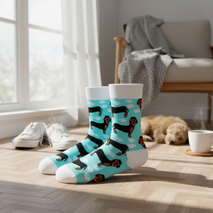 Breathable Unisex Colorful Ankle <b>Socks</b> with Multiple Dog Pattern for Daily Use - Product Image 3