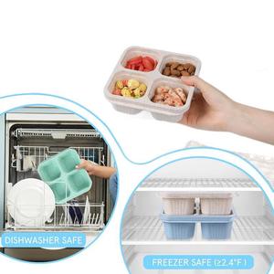Caja de Plástico con Cuatro Compartimentos para Snacks, Caja Sellada Independiente para Dulces, Pasteles, Frutas, Apta para <span class=keywords><strong>Microondas</strong></span>, para Niños - Product Image 5
