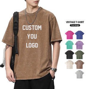 Camiseta de Moda de 230 g/m², 100 % Algodón, Oversize, Hombros Caídos, Lisa, con Logotipo Personalizado, Lavable, Estilo Vintage, para Hombre y Mujer - Product Image 2