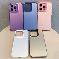 Basit katı IMD kaplama mat buzlanma TPU PC iphone için kılıf 17 hava 16 16e 15 14 13 12 11 XS XR Pro Max artı koruyucu kapak