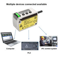 Sensor de Desplazamiento Láser de Alta Precisión, Sensor de Medición de Distancia Sin Contacto para Inspección de Automatización Industrial