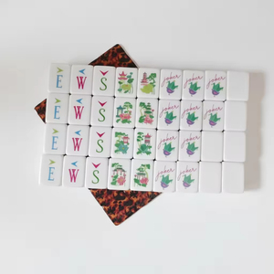 Jeu de Mahjong américain portable de luxe en acrylique à motif léopard avec tuiles personnalisées pour 4 joueurs – Divertissement - Product Image 4