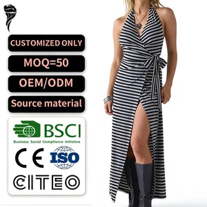 Vestido de Verano para Mujer, Diseño Francés, Ajustado, Elegante, con Cintura Ajustada, Estilo Bandage, Fabricación Personalizada - Product Image 1