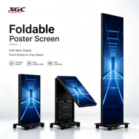 Pantalla LED Comercial de Pie para Póster, Letrero Digital de Alta Luminosidad, Reproductor de Publicidad HDR10 con 2 Años de Garantía