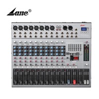 Table de mixage DJ Lane GMX-12/2D de bonne qualité avec interface USB, 12 canaux, amplificateur audio alimenté