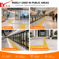 Dalles de pavage tactiles en PVC imperméables antidérapantes à dôme coupé, surface d'avertissement détectable, pour plateformes d'accès et stations