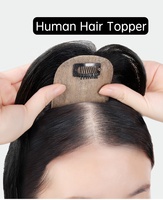 BQ Remy Silk Base Closure Indian Human Hair Topper, postiche pour femme avec cheveux naturels lisses