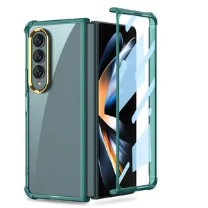 2 in 1 Hard Transparent Protector Back Cover For Samsung Galaxy Z Fold 4 Flexible Case for z fold 5 clear back cover