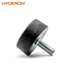 Hyderon Adjustable <b>Shelf</b> Feet Black <b>Plastic</b> Round Flat Bottom Furniture Pads - Product Image 1