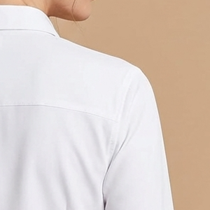 <strong>White</strong> <strong>Shirt</strong> Collar Blouse | Slim Fit Long Sleeve Cotton <strong>Shirt</strong>, Tailored Women's Button-Down Top - Product Image 4