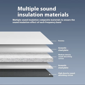Cabine acoustique mobile moderne personnalisable, petite nacelle de <span class=keywords><strong>réunion</strong></span> pour boîte à son de bureau, cabine de travail ventilée, abri de collaboration - Product Image 2