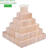 Vente chaude enfants décoration projet de bricolage éduquer faire des mathématiques puzzle mini naturel blanc bloc de bois cube bois artisanat