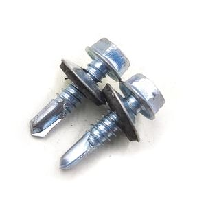 Vis Tek (SDS) à tête hexagonale avec rondelle, auto-perceuse, pointe de perçage # 3 Plaqué zinc - Product Image 5