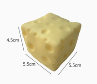Jouet anti-stress en mousse à montée lente en forme de fromage extra large, personnalisable avec logo, cadeau promotionnel, vente en gros