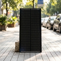 Module solaire photovoltaïque rigide mono 100W 12V tout noir personnalisé pour camping-car, bateau et utilisation hors réseau