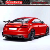 Aileron séparateur de lèvre de diffuseur arrière en fibre de carbone véritable pour Audi TT MK3 TTS TTRS 2015-2019 Accessoires extérieurs