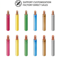 Cable Eléctrico UL83 THHN THWN 2, Calibre 14, 12, 10, 8, 6 AWG, Conductor de Cobre Sólido y Trenzado, 600V, Revestimiento de PVC y Nailon, para Construcción