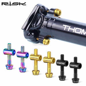 RISK Super Soup Kit <span class=keywords><strong>de</strong></span> vis <span class=keywords><strong>de</strong></span> fixation en alliage <span class=keywords><strong>de</strong></span> <span class=keywords><strong>titane</strong></span> M5x30/40mm pour <span class=keywords><strong>tige</strong></span> <span class=keywords><strong>de</strong></span> potence et collier <span class=keywords><strong>de</strong></span> tube <span class=keywords><strong>de</strong></span> <span class=keywords><strong>selle</strong></span>, lot <span class=keywords><strong>de</strong></span> 2 pièces - Product Image 2