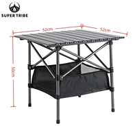 Table pliante carrée robuste pour camping, plage et pique-nique, vente en gros directe usine