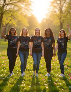 T-shirt da donna Lead Soar a maniche corte, girocollo, 100% cotone, stampa con messaggio femminista, per il Mese della Storia delle Donne, abbigliamento casual - Product Image 2