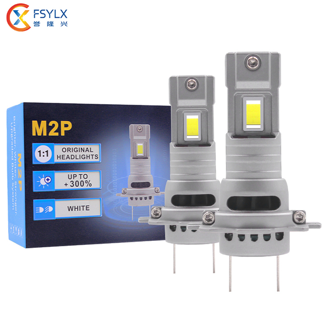 FSYLX M2P 60W Mini H7 LED Headlight Bulb H11 9005 9006 9012 H4 CSP 3570 Car LED Light Upgrade