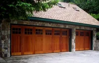 LongTai vente chaude Décorations magnétiques commerciales automatiques Porte de garage en plexiglas en bois massif
