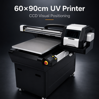 Imprimante UV industrielle 6090 avec 3 têtes Epson I3200 et positionnement visuel CCD, imprimante à plat UV pour acrylique, bois, métal, verre
