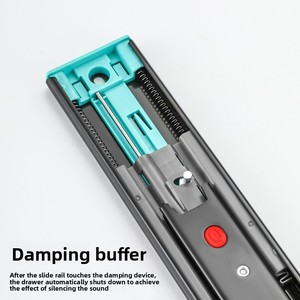 Rail coulissant à trois sections robuste de 1.12m, <span class=keywords><strong>tiroir</strong></span> Tatami, largeur 45mm, armoire à chaussures d'escalier inférieur, rail de guidage allongé épaissi - Product Image 4