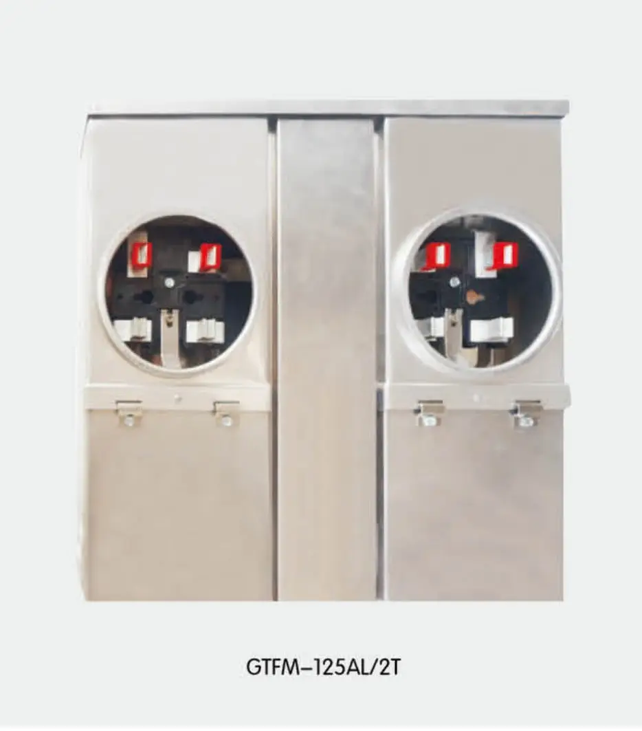 GTFM-2T/125a Enkele Fase 4 Kaken Combinatie Energiemeter Bank Socket Voor Meter En Stekker In Onderbreker