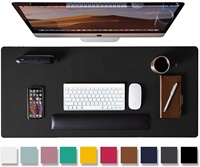 Tapis de bureau en cuir PU tapis de souris personnalisé taille clavier tapis de souris de jeu Base en caoutchouc tissu anti-dérapant tapis de bureau pour bureau à domicile