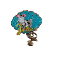 Broche personnalisée en métal plaqué or, émaillée, pour festival, carnaval, club d'animaux, logo imprimé UV double face, motif floral