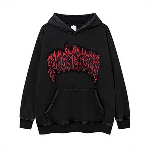 เสื้อฮู้ดดี้ผ้าฟลีซหนานุ่มสำหรับฤดูหนาว ผลิตตามแบบ OEM ตกแต่งด้วยลายปักคริสตัล 100% ผ้าฝ้าย  ลายตัวอักษร  เป็นมิตรต่อสิ่งแวดล้อม ระบายอากาศได้ดี สไตล์สตรีทแวร์ - Product Image 1