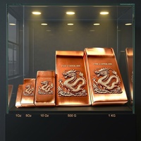 Ensemble de souvenirs en lingots de cuivre pur 999, tailles variées : 1oz, 5oz, 10oz, 500g, 1Kg