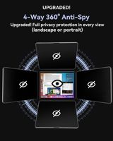 Protection d'écran anti-espion 4 voies pour iPad Air 13 M4, film anti-reflet bloquant la lumière bleue pour iPad Pro Air Mini, taille personnalisée