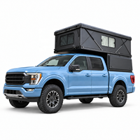 Hiperlion Ford F150 6.5ft Truck Camper Canopy, panneau sandwich en fibre de verre isolé, coque à profil bas, quatre saisons, imperméable