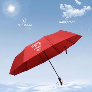UV Foldable Custom <b>Smart</b> Luxury Automatic Folding Windproof Umbrella with Solar Lights - Product Image 2