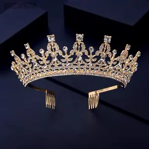 Novia Tiara coronas para novias nupcial Tiara corona de la novia boda cabeza corona