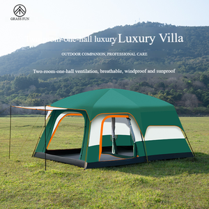 Tenda da campeggio all'aperto 3-4 persone 2 camere 5-8 persone cabina di famiglia tenda 10 persone grande tenda - Product Image 5