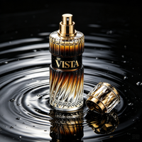Flacons de parfum de haute qualité de la marque VISTA, boîte d'emballage personnalisée avec logo, luxe noir, 10 ml/20 ml/30 ml/100 ml, verre anti-fuite, col à sertir